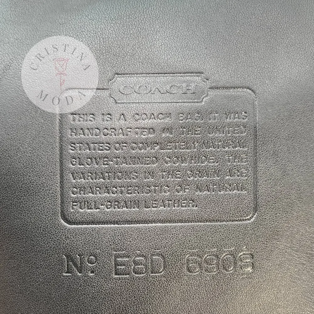 NEW Vintage Coach Tourist Pouch Passport Hipster 6908 Black USA 1998